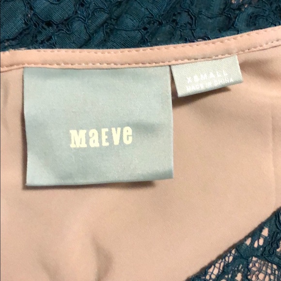 Anthropologie Maeve Elsa green peplum lace dress size xsmall - Picture 7 of 8